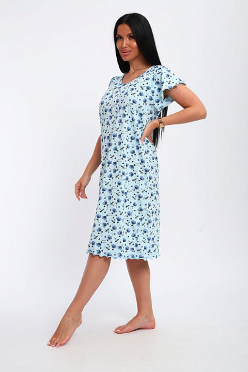 Сорочка женская (01064 синий) - Плиона фото 46