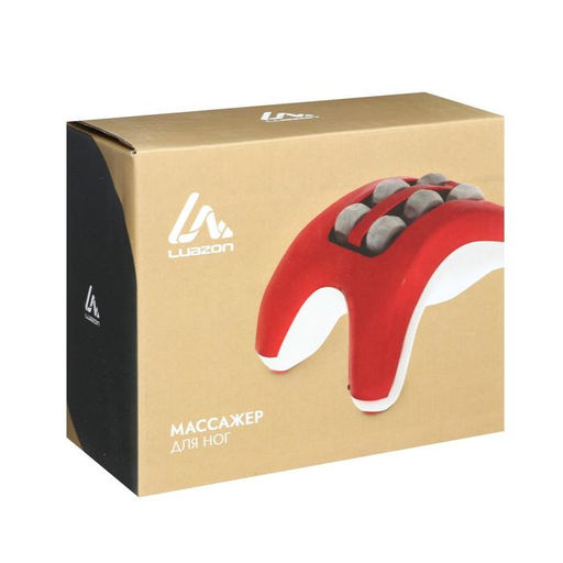 Массажёр для ног Luazon LEM-08, вибрационный, 3хААА (не в комплекте)/USB, красно-белый - Luazon home фото 4