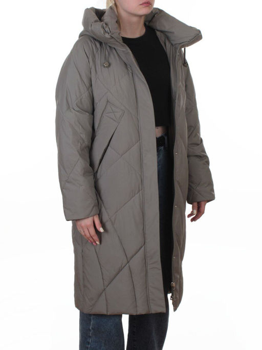 A620 OLIVE Пальто зимнее женское (200 гр. био-пух)