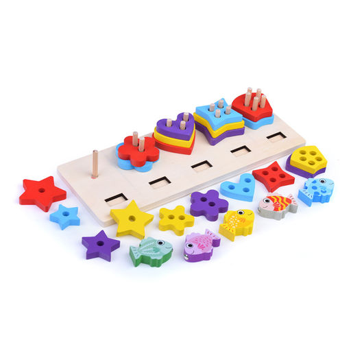 Логика Цвета и формы с рыбалкой в коробке - Щепочка фото 3