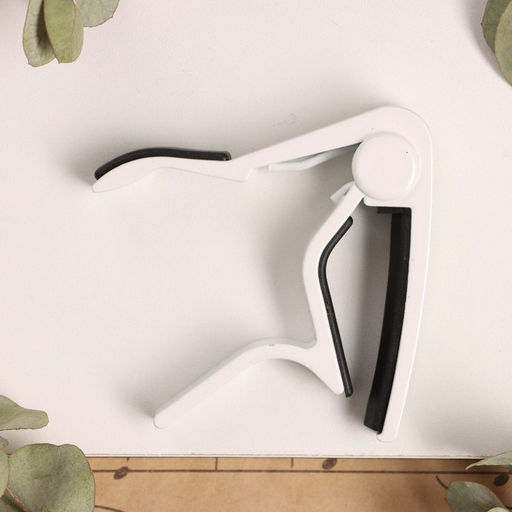 Каподастр гитарный Music life, зажим для струн, белый