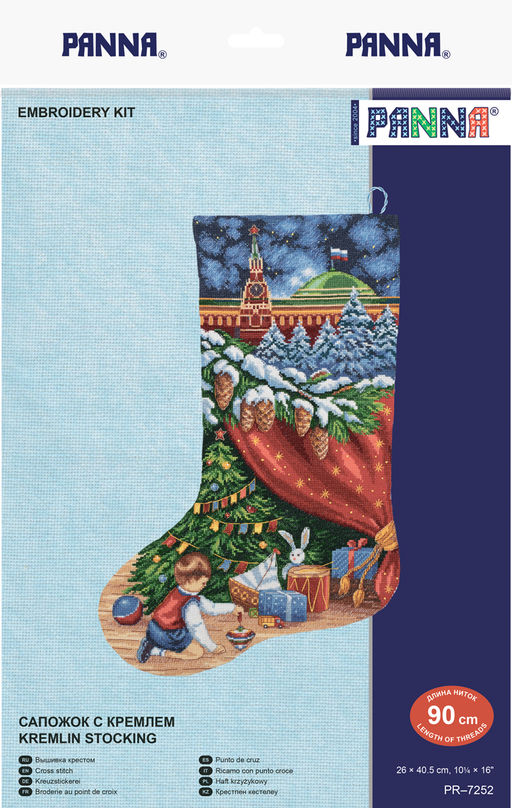Набор для вышивания PANNA PR-7252 Сапожок с Кремлем 26 х 40.5 см