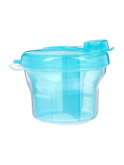 Контейнер для хранения детского питания, 3 секции по 75 мл., 9.5×8.5 см, 225 мл., голубой