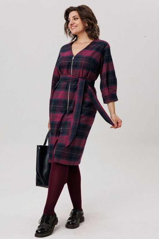 Платье ANELLI 1728-Р винная геометрия  фото 10