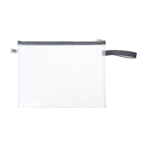 Папка-конверт на молнии формат А4, с ручкой, водоотталкивающая, 350 мкр, серый - Simaland фото 2