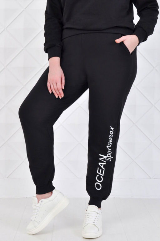 Арт. 7306 Брюки женские 50-58 (5 шт) Цвет:черный - Калинка фото 2