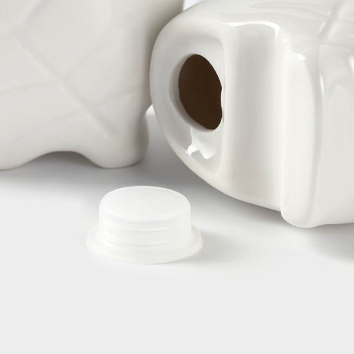 Набор фарфоровый для специй на бамбуковой подставке BellaTenero Листья, 4 предмета: солонка 120 мл, перечница 120 мл, салфетница, подставка, белый  фото 7