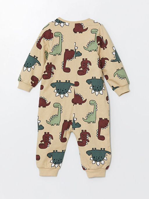 1.0 Tog Uzun Kollu Bask?l? Erkek Bebek Tulum