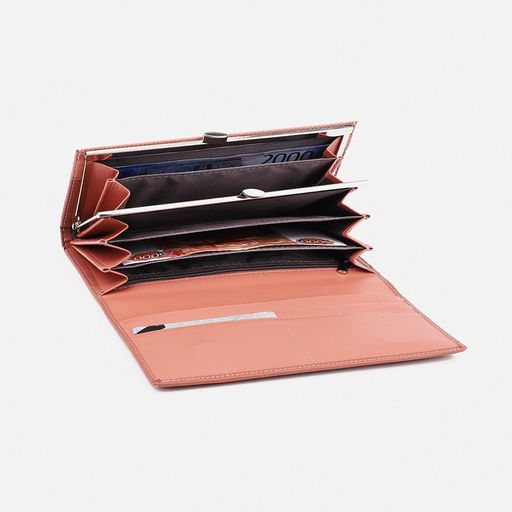 Кошелёк на магнитах, цвет пудровый - Simaland фото 3