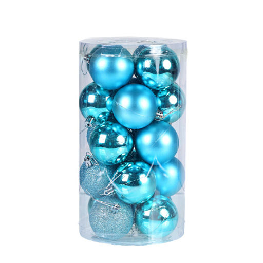 Елочные шары 20 штук 6 см / HX-3/9 /уп 30/ голубые - Галеонтрейд фото 4