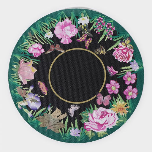 Набор салфеток сервировочных Доляна Роуз, d=38 см, 4 шт, цвет зелёный  фото 2