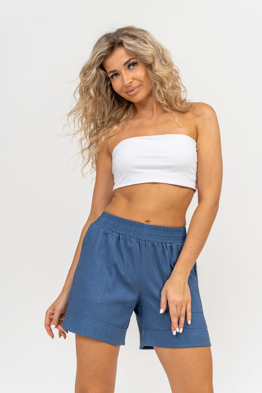 Шорты Натали 36781 из полиэстера с льном  фото 32