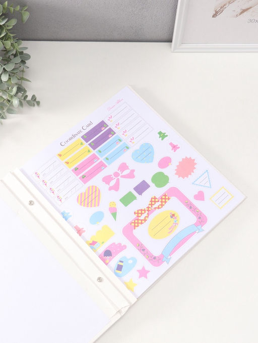 Фотоальбом магнитный на 20 листов Бегемотик с сердечком, кожзам, в коробке, 2.6?32?33.5 см