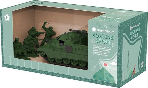 Машины боевые "Страж" и "Закат" с солдатиками, в коробке (481148, "Нордпласт")