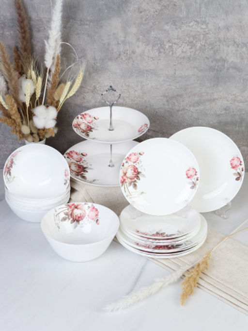 Столовый набор 20 предметов Евро с этажеркой / 19/FLYGP8575672 (20032) /уп 2/ Чайная роза - ГалеонТрейд фото 2