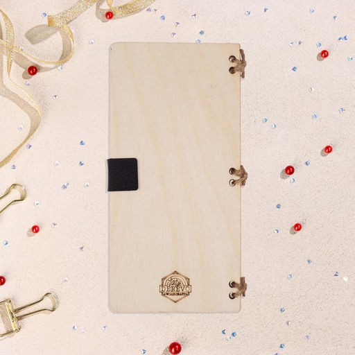 Конверт деревянный Новых высот! ручная работа, светлый, ракета, 16,5х8 см - Simaland фото 4