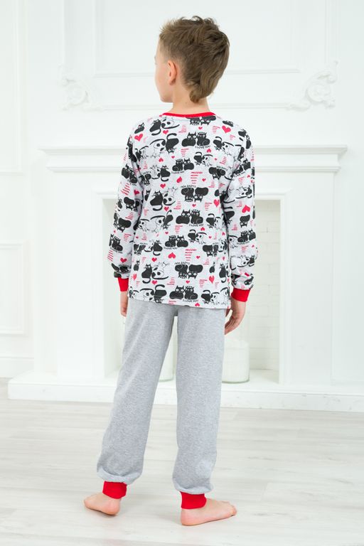 Пижама детская из джемпера и брюк из кулирки Олененок кошки - Амадэль фото 4