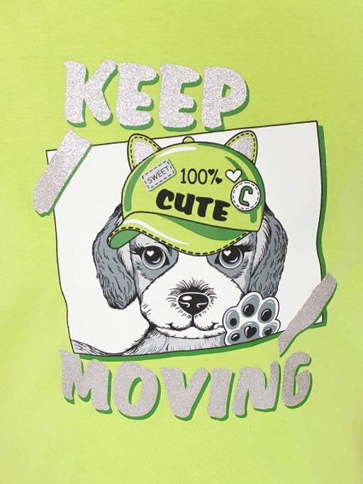 CRB wear/HSKG 63843-36 Футболка для девочки,лайм/Ex.Cherubino фото 4