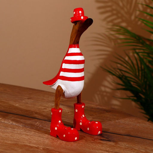 Сувенир «Утка в красном» 27 см, дерево