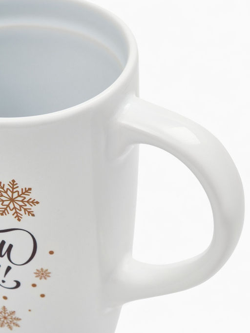 Кружка чайная новогодняя «С новым годом! Снежинки», 530 мл
