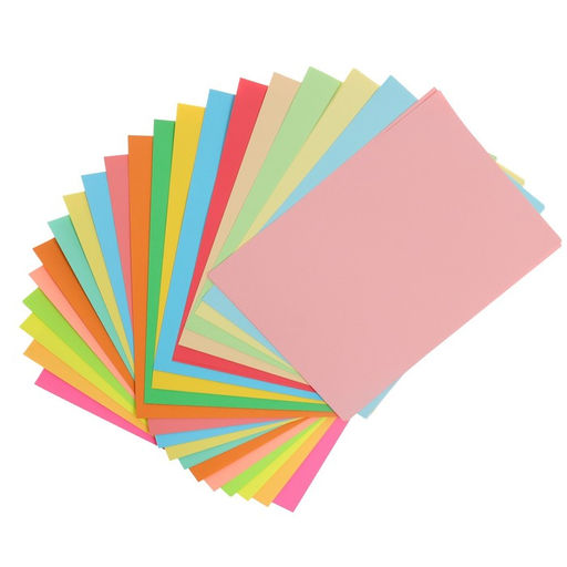 Бумага цветная Calligrata, А4, 100 листов, 20 цветов, пастель, интенсив, неон, умеренный, 80 г/м², МИКС