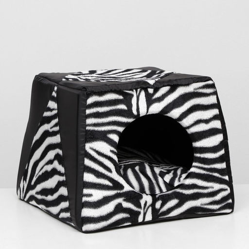 Дом-трансформер трапеция 43 х 43 х 34 см, расцветка зебра - Simaland фото 2