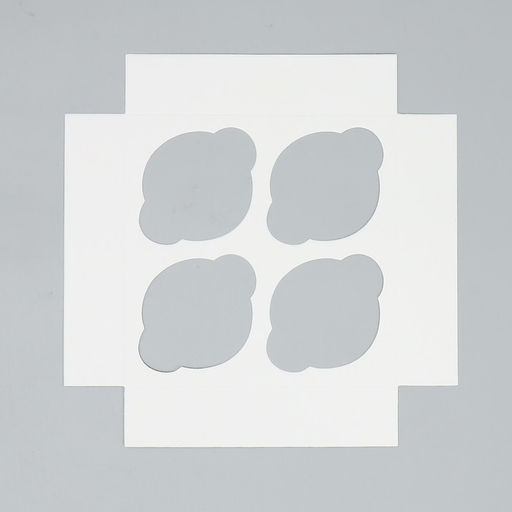 Цена за 5 шт. Коробка складная на 4 капкейка с окном «С Новым годом!», 16×16×10 см