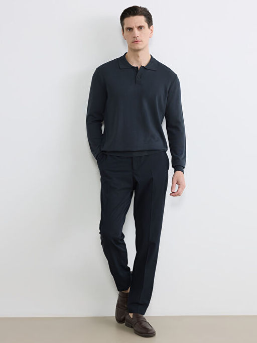 Polo Yaka Triko Erkek Kazak