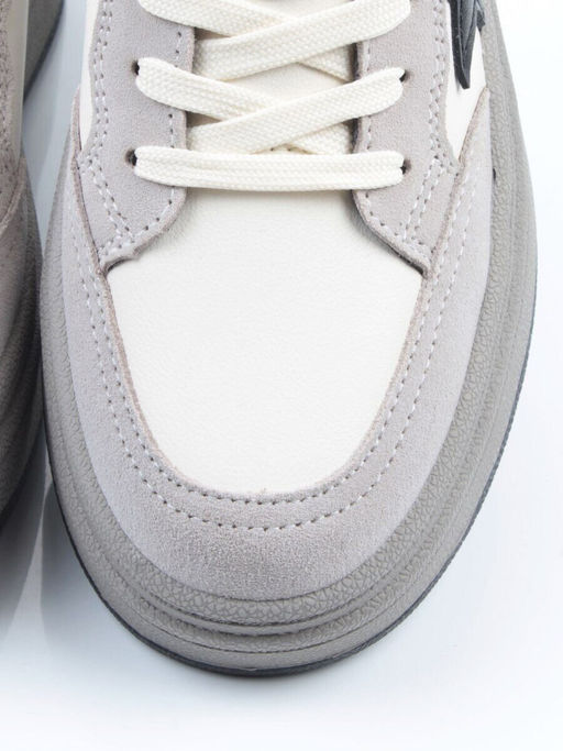 03-YE475-2 BEIGE/GREY Кроссовки женские (натуральная кожа)