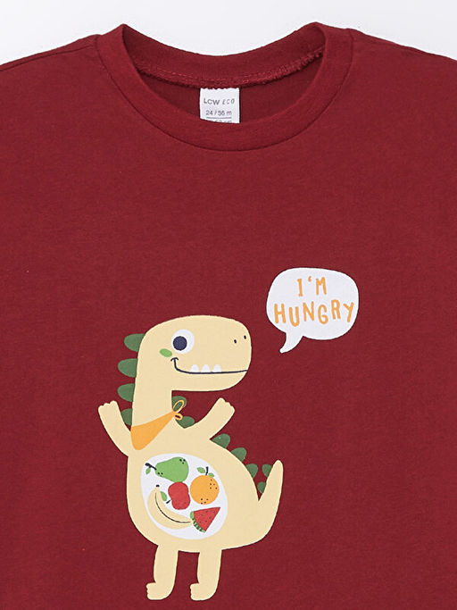 Bisiklet Yaka K?sa Kollu Bask?l? Erkek Bebek Ti??rt - Waikiki фото 3