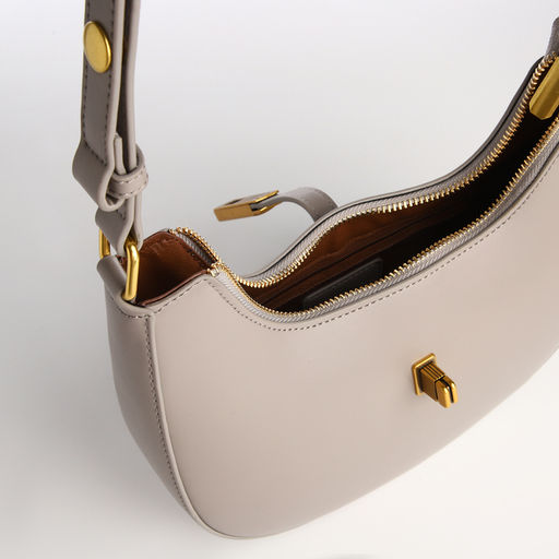 Сумка женская багет TEXTURA на молнии, 24×6×14 см, серая