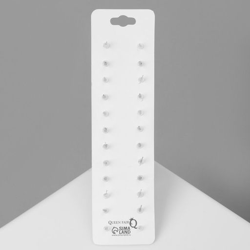 Цена за 2 шт. Серьги пусеты One year, 12 пар, строгий стиль, миксы