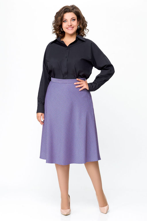 Блуза Swallow 803.2 черный+серебряный узор фото 64