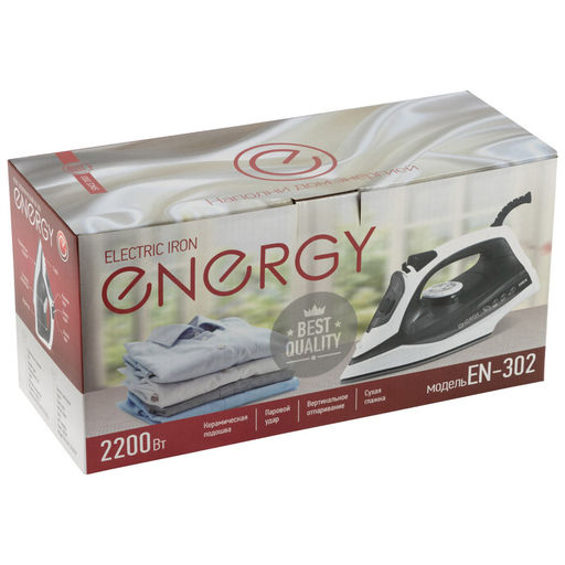 Утюг ENERGY EN-302 (1800-2200Вт, спрей, пар, пар.удар, керам.подош.) арт. 270073