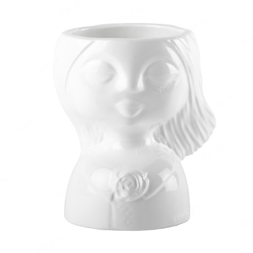 Кашпо Девочка 0,4л d7.5 белая (уп.5) - Сады аурики фото 2