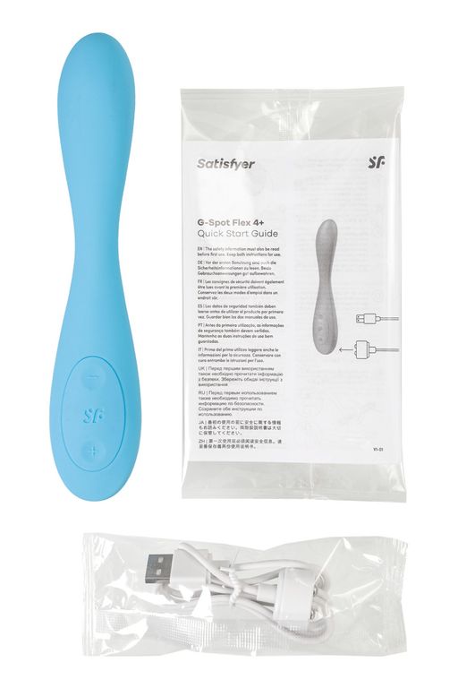 Многофункциональный вибратор для пар Satisfyer G-Spot Flex 4+, голубой