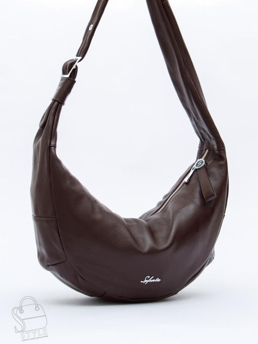 Сумка женская кожаная 9177SP coffee Velina Fabbaino-Safenta в Новосибирске