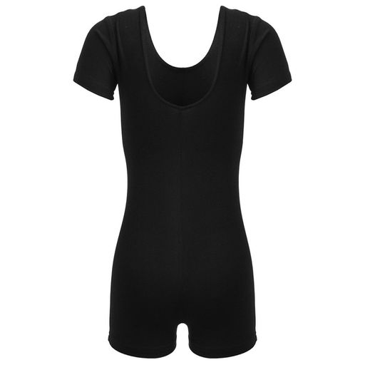 Купальник гимнастический Grace Dance, с шортами, с коротким рукавом, р. 36, цвет чёрный  фото 7