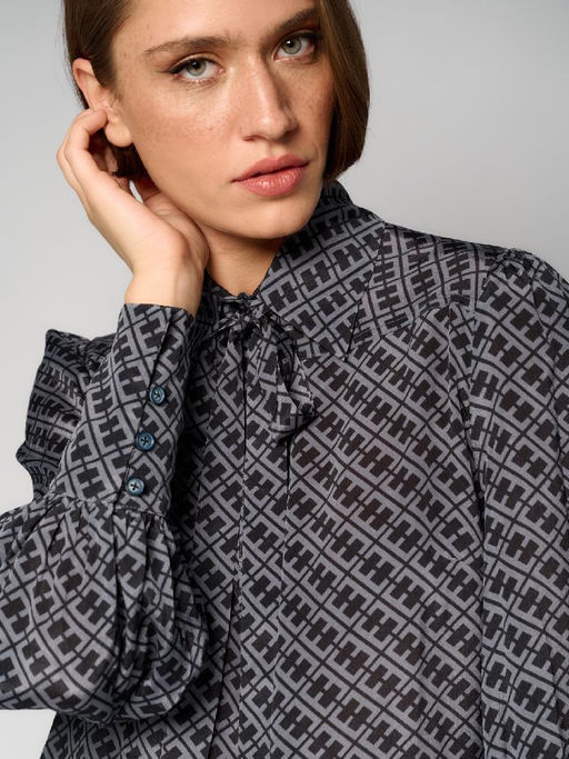 Блузка женская 12411-33082 black/grey - Eleganzza фото 4