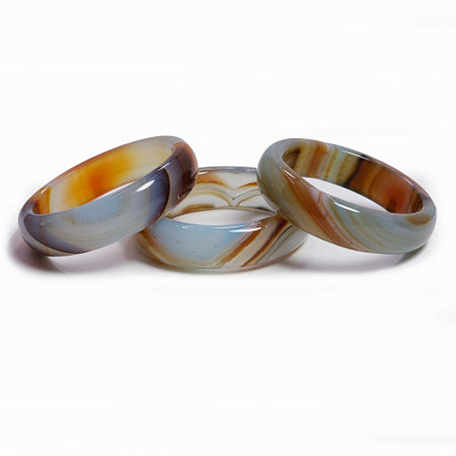 Кольцо из камня Морская волна агат притягивает энергии изобилия и благополучия размеры 16-19мм