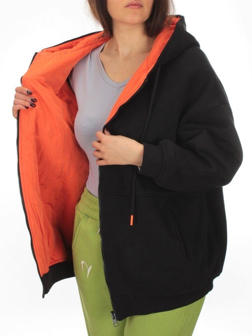 2560 BLACK Худи женское (50 гр. синтепон) - Фабричный китай фото 7