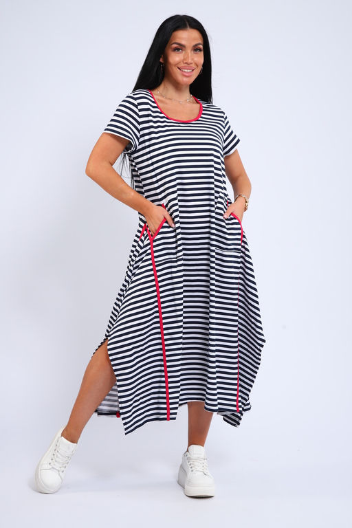 Платье оверсайз с карманами USHI