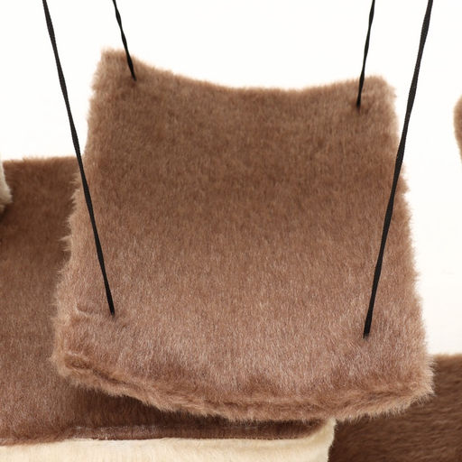 Комплекс для кошек, 33×76×105 см, разборный, с когтеточкой, с гамаком, бежевый