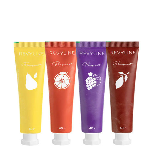 Набор Зубных паст Revyline Perfect Виноград + Груша + Грейпфрут + Шоколад, 4х40 г