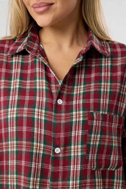 Рубашка женская в клетку