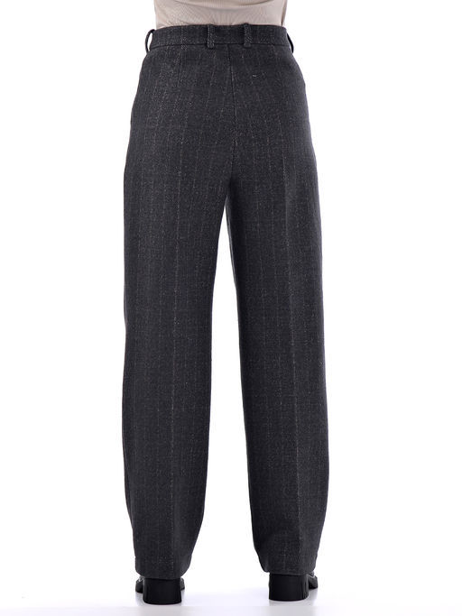 Теплые брюки из драпа c высокой посадкой - А+б коллекция фото 32