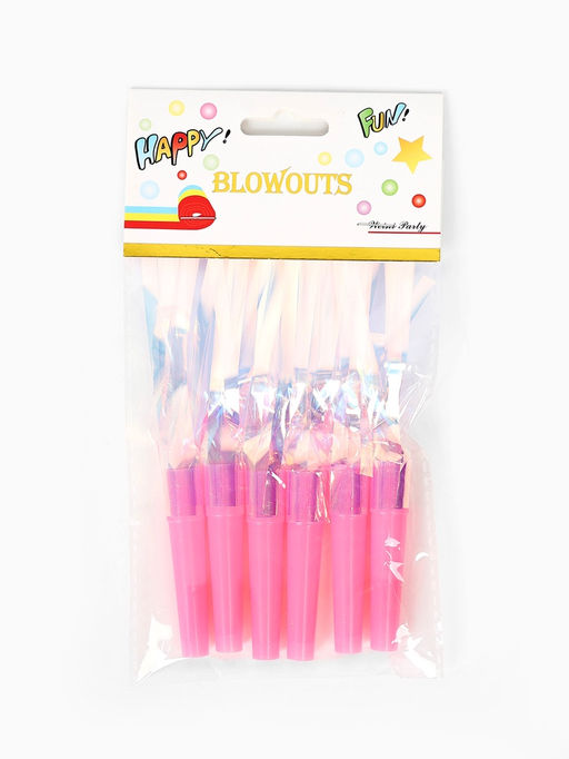 Цена за 3 шт. Карнавальный язычок "Твой день" розовый, набор 5 штук + 1 в подарок