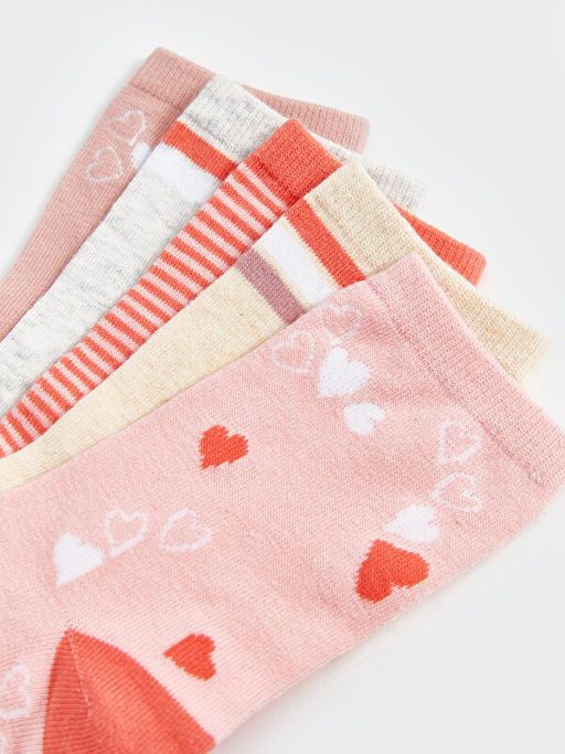 Desenli K?z ?ocuk Soket ?orap 5li