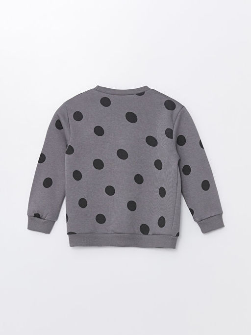 Bisiklet Yaka Uzun Kollu Puantiyeli K?z Bebek Sweatshirt - Waikiki фото 2