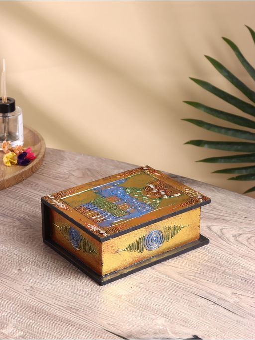 Шкатулка резная «Сова», 15×19×7.5 см, МДФ